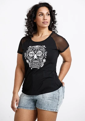 Women's Mesh Sleeve Tee