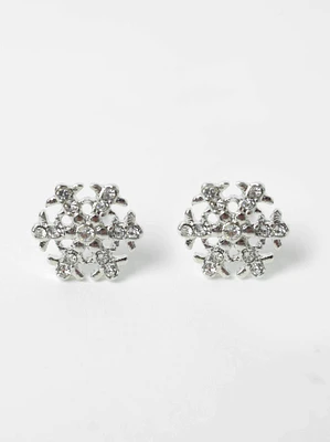 Women's Snowflake Stud Earrings