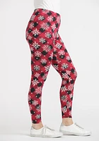 Women's Snowflake Plaid Legging