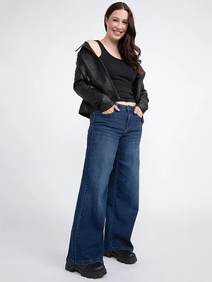 Women's Low Rise Wide Leg Jeans