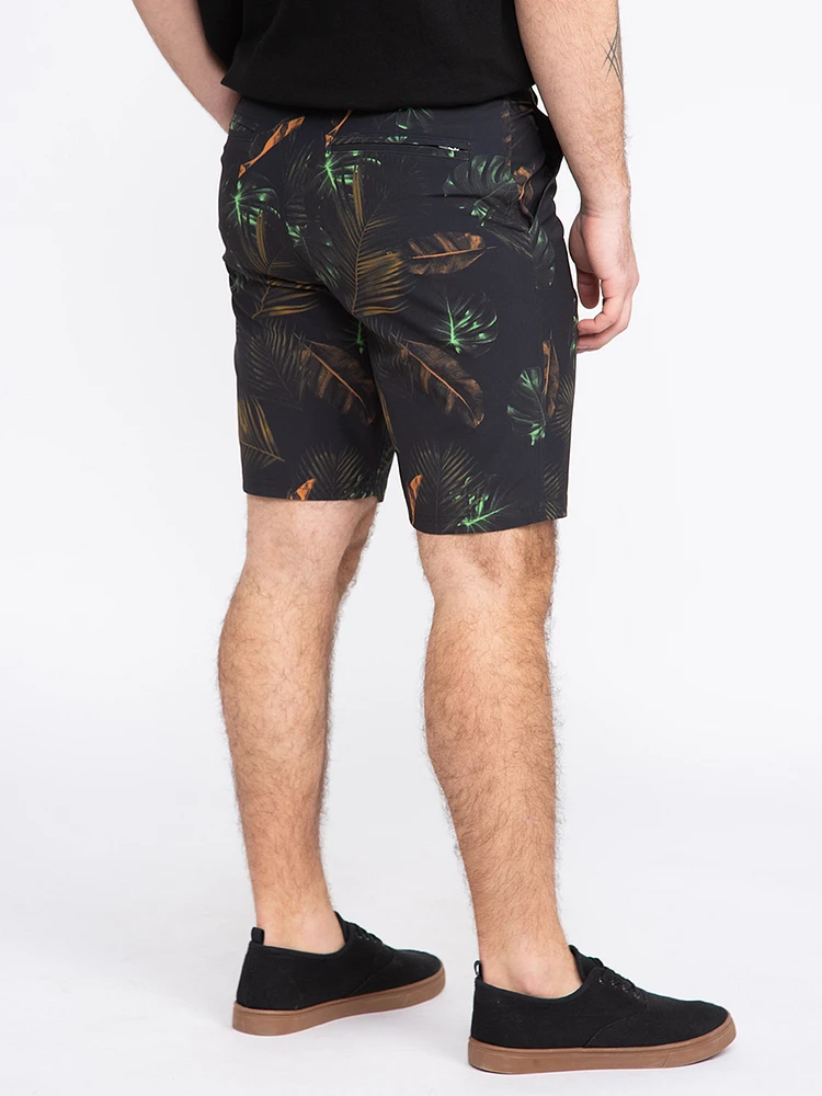 Men's Printed Palm Hybrid Shorts