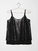 Women's Sequin Strappy Tank