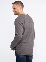 Men's Heathered Henley Shirt