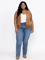 Women's Studded Fringe Vest