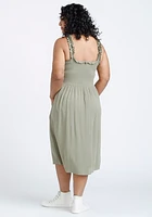 Women's Button Front Midi Dress