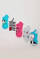 Women's 5 Pk Cruella No Show Socks