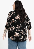 Women's Floral Knit Blouse