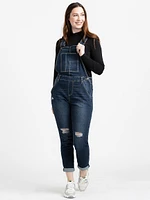 Women's Destroyed Slim Cuffed Overall Je