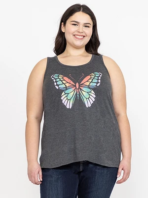 Women's Butterfly Scoop Neck Tank