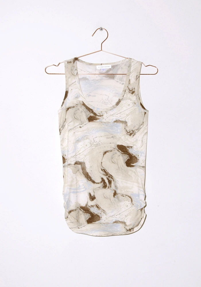 Women's Marble Side Ruched Tank