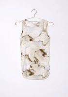 Women's Marble Side Ruched Tank