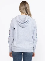 Womens Butterfly Zip Hoodie