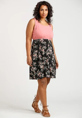 Women's Floral Colour Block Dress