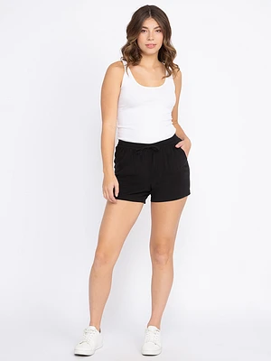 Women's Black Pull-on Short