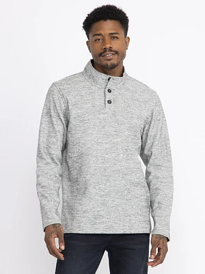 Men's Mock Neck Henley Shirt