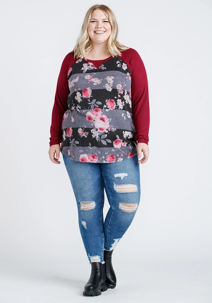 Women's Floral Baseball Tunic