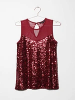 Women's Sequin Mesh Tank