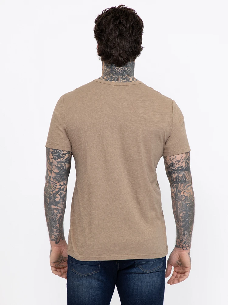Men's Slub Notch Henley Tee