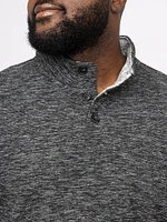 Men's Mock Neck Henley Shirt