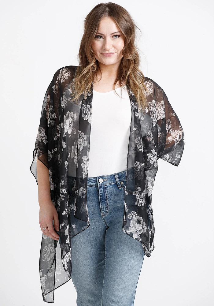 Women's Rose Print Wrap