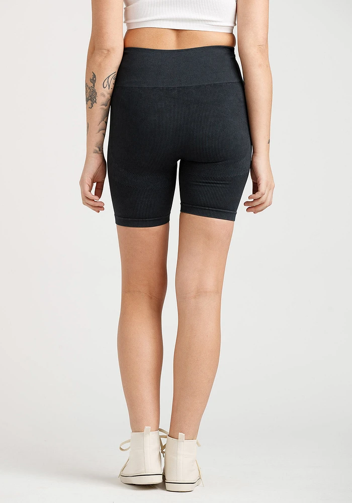 Women's Washed Rib Seamless Bike Short