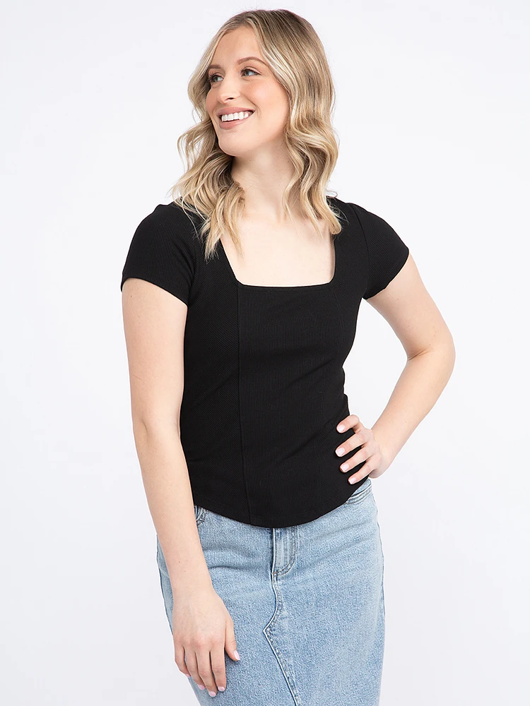 Women's Rib Corset Tee