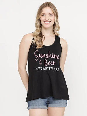 Women's Sunshine & Beer Racerback Tank