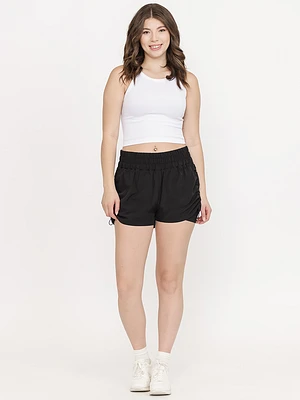 Women's Ruched Hybrid 2-in-1 Shorts