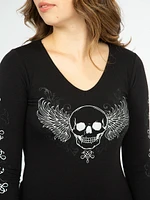 Women's Skull Long Sleeve Tee