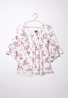 Women's Floral Bell Sleeve Top