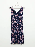 Women's Floral Smocked Waist Dress