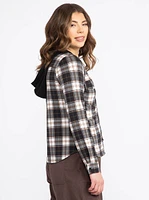 Women's Plaid Knit Hoodie