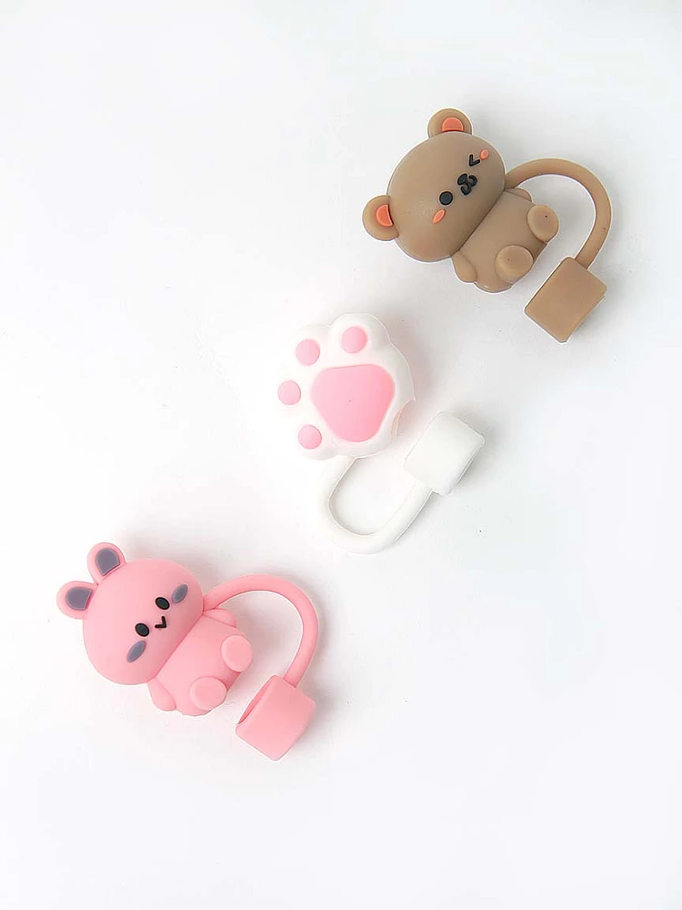 Animals Straw Toppers