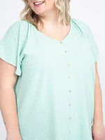 Women's Swissdot Peasant top