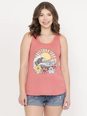 Women's Wave Scoop Neck Tank