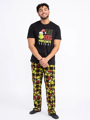 Men's Grinch Plaid Sleep Pant