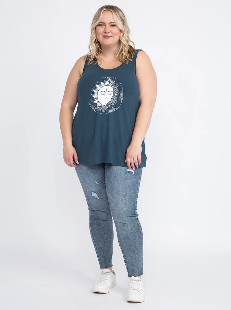 Women's Moon Scoop Neck Tank