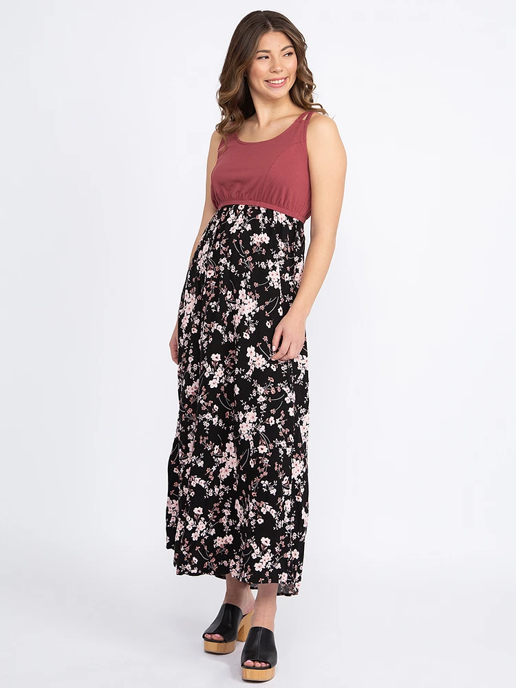 Women's Colour Block Maxi Dress