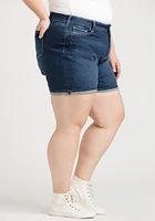 Women's Plus Cuffed Bermuda Jean Short