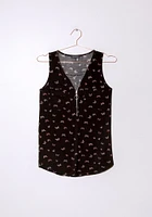 Women's Butterfly Half Zip Tank