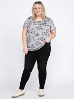 Women's Floral Scoop Neck Tee