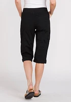 Women's Poplin Cargo Capri