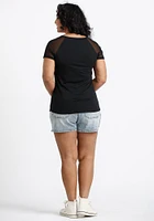 Women's Mesh Sleeve Tee