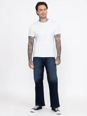 Men's Loose Medium Dark Jeans