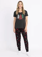 Women's Plaid Tree Scoop Neck Tee