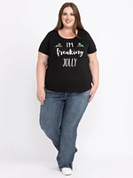 Women's Freakin' Jolly Scoop Neck Tee