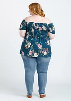 Women's Floral Off Shoulder Top