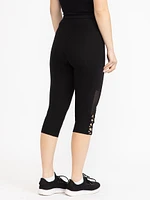 Women's Mesh Insert Capri Legging