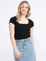 Women's Rib Corset Tee