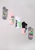 5Pk Mandalorian Pink Wanted No Show Socks